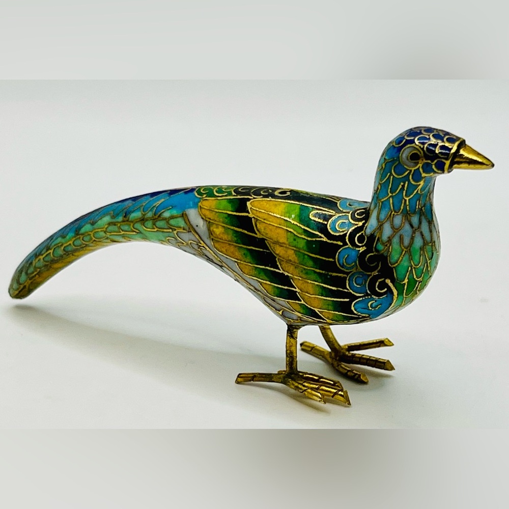 Vintage Cloisonné Peacock